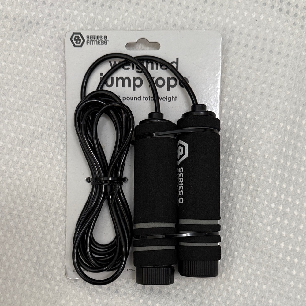 Series 8 Fitness Black Weighted Jump Rope